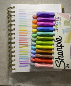 SHARPIE S-Note Creative Markers, Highlighters, Assorted Colors, Chisel Tip, 24 Count 61 71WOo1mWbL