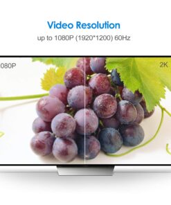 Rankie DVI to HDMI Adapter, 2-Pack Gold-Plated 1080P Male to Female Converter (Black) Black 25 71WPHbue L