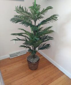 Nearly Natural 5263-0308 56in. Areca Palm Silk Tree with Basket, Green,30" x 32" x 56" 44 71WPlb11xKL
