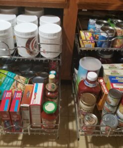 Rev-A-Shelf 5WB2-1822-CR 18 x 22 Inch Two-Tier Kitchen Organization Cabinet Pull Out Storage Wire Basket, Chrome 18 in 45 71WPveo4tVL