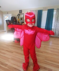 PJ Masks Owlette Deluxe Toddler Costume Medium (3T-4T) Red 36 71WRwqwwiYL