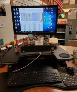 Vari - VariDesk Pro Plus 30 - Height Adjustable Standing Desk Converter for Home Office - Sit to Stand Desk with 11 Height Settings, Spring-Assisted Lift, and Weighted Base - Fully Assembled, Black 15 71WRyqFT6NL