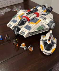 LEGO Star Wars: Ahsoka Ghost & Phantom II 75357 Playset Inspired by The Ahsoka Series, Featuring 2 Buildable Starships and 5 Star Wars Figures Including Jacen Syndulla and Chopper 73 71WS7DrRpzL
