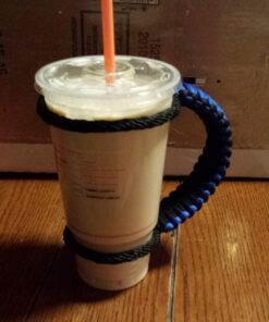 MOCE Handmade Paracord Handle for Yeti/Rtic/Ozark Trail Rambler 30 Oz Tumbler. Blue/black 1 Count (Pack of 1) 36 71WSSaAunVL