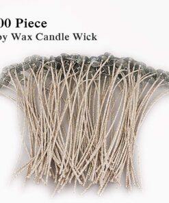 EricX Light 100 Piece 8 inch Soy Wax Candle Wick,Cotton & Paper Interwoven core,Large,for Candle Making,Candle DIY 20 71WSqJQLAGL