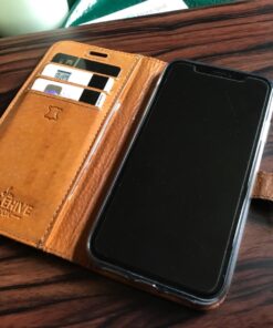 Snakehive iPhone XR Vintage Wallet || Genuine Leather Wallet Phone Case || Real Leather with Viewing Stand & 3 Card Holder || Flip Folio Cover with Card Slot (Brown) Apple iPhone XR Brown 36 71WTiMy5TIL 4