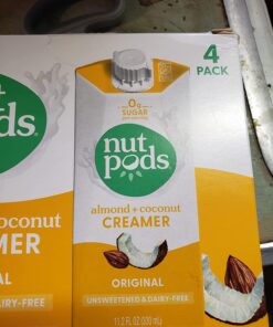 nutpods Original Coffee Creamer - Unsweetened Non Dairy Creamer Made from Almonds and Coconuts - Keto Creamer, Whole30, Gluten Free, Non-GMO, Vegan, Sugar Free, Kosher (4-Pack) 11.2 Fl Oz (Pack of 4) 37 71WTohRoBvL