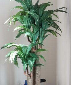 Nearly Natural 6648 4ft. Corn Stalk Dracaena Silk Plant (Real Touch),Green 32 71WUC903MiL