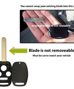 KeylessOption Just the Case Keyless Entry Remote Head Key Combo Fob Shell Black 16 71WV7aVKPsL