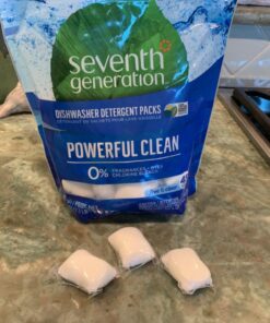 Seventh Generation Dishwasher Detergent Packs for Sparkling Dishes Free & Clear Dishwasher Tabs 45 Count, Pack of 2 (Packaging May Vary) Free and Clear 45 Count (Pack of 2) 35 71WVUG88BNL
