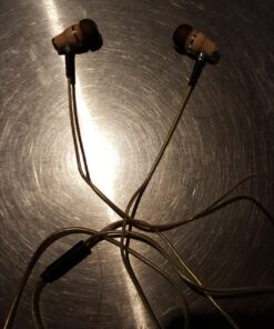 Symphonized NRG 2.0 Wood Earbuds Wired, in Ear Headphones with Microphone for Computer & Laptop, Noise Isolating Earphones for Cell Phone, Ear Buds with Booming Bass (Gold) Gold 38 71WWo63y0L