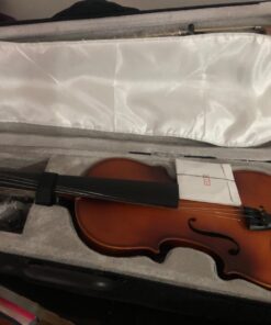 Mendini By Cecilio Violin For Kids & Adults - 4/4 MV300 Satin Antique, Student or Beginners Kit w/Case, Bow, Extra Strings, Tuner, Lesson Book - Stringed Musical Instruments 4/4 (Full Size) 55 71WXf9MOZaL