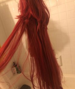 MapofBeauty 40" 100cm Dark Red Long Straight Cosplay Costume Wig Fashion Party Wig 37 71WXqa9 jxL