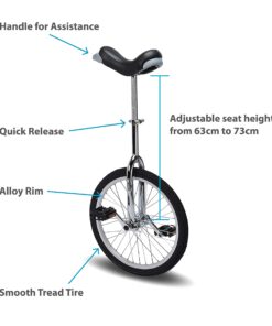 Fun 20 Inch Wheel Unicycle with Alloy Rim Chrome 13 71WXyYpLAoL
