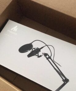 USB Microphone, MAONO 192KHZ/24Bit Plug & Play PC Computer Podcast Condenser Cardioid Metal Mic Kit with Professional Sound Chipset for Recording, Gaming, Singing, YouTube (AU-A04) Black 49 71WYok11GNL