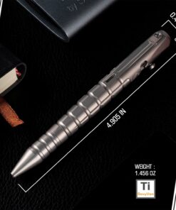 RovyVon Titanium Ballpoint Pen, Bolt Action Pen for Men & Women, Office Business Writing Pen Ideal for Camping Gear, EDC Tool(Sandblasted) 7 71WZBLZlHL