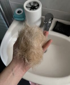 SleekEZ Original Deshedding Grooming Tool for Dogs, Cats & Horses - Undercoat Brush for Short & Long Hair - Painlessly Remove 95% of Loose Hair, Fur & Dirt - Easy to Clean - USA Made - (10 inch) 10 Inch (Pack of 1) 31 71WZrAzuRSL 3