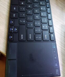 Rii K22 Ultra Slim 2.4 Gigahertz Mini Wireless Multimedia Keyboard with Touchpad for PC and Laptop 2.4G 25 71WarSpKVBL