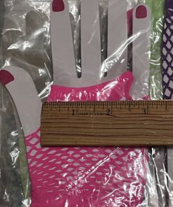 Fingerless Fishnet Neon Gloves for Parties, Costumes (12pk) 33 71WbMFTK06L