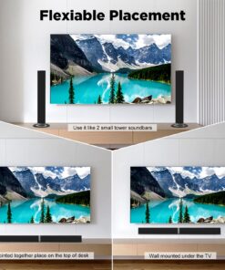 MZEIBO Sound Bars for TV, Bluetooth Soundbar for TV, 50W TV Sound Bar with 4 Drivers and Remote Control, Home Audio TV Speakers Sound Bar with HDMI(ARC)/Optical/AUX Connect 22 71WbVx5NFVL