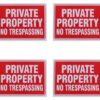 Private Property No Trespassing Sign 9 x 12 Inch 8pc 32 71WcYBaxglL
