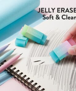 Four Candies Cute Mechanical Pencil Set, 6PCS Pastel Pencils 0.5mm & 0.7mm with 360PCS HB Pencil Leads, 3PCS Erasers and 9PCS Eraser Refills, Aesthetic Mechanical Pencils for Girls Writing 0.5&0.7 mm 31 71WdX6auNmL
