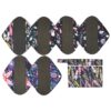7pcs Set 1pc Mini Wet Bag +6pcs 8 Inch Charcoal Bamboo Mama Cloth/Menstrual Pads/Reusable Sanitary Pads/Panty Liners 11 71WdZDe0igL