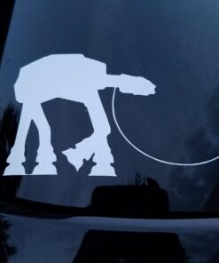 Girl Walking Robot Sticker Decal Notebook Car Laptop 8" x 4" (White) 30 71We0CDTDVL