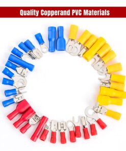 Nilight 540 PCS Electrical Connectors, Insulated Wire Terminals,Wire Connectors Spade Bullet Ring Connector Solderless Crimp Terminals Kit with 12 Size Assortment Terminal Set,2 Years Warranty 24 71Wf54NU5L