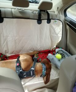 PET MAGASIN Durable Beige Pet Car Seat Cover Waterproof & Scratch Proof & Nonslip Backing & Hammock Style & Heavy Duty Back Seat Protector for Cars Trucks and SUVs 30 71WfHo055iL 2