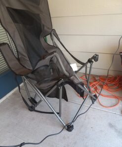 OUTDOOR LIVING SUNTIME Camping Folding Portable Mesh Chair with Removabel Footrest Army Green 35 71WfUS0t3pL