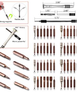 GANGZHIBAO 90pcs Electronics Repair Tool Kit Professional, Precision Screwdriver Set Magnetic for Fix Open Pry Cell Phone, Apple iPhone, Computer, PC, Laptop, Tablet, iPad, Mac book with Portable Bag 24 71Wg0KIjjpL