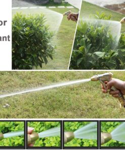 FANHAO Upgrade Garden Hose Nozzle Sprayer, 100% Heavy Duty Metal Handheld Water High Pressure in 4 Spraying Modes for Hand Watering Plants and Lawn, Car Washing, Patio Pet Front Trigger - 4 Patterns 21 71WgT9SRwL