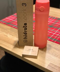 Hidrate Spark 3 Smart Water Bottle, Tracks Water Intake and Glows to Remind You to Stay Hydrated, BPA Free, 20 oz, Coral 24 71WgUpVqE1L