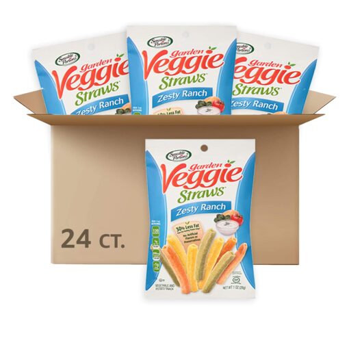 Sensible Portions Garden Veggie Straws, Ranch, Snack Size, 1 Oz (Pack of 24) Zesty Ranch 1 Ounce (Pack of 24)