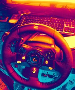 Logitech G920 Driving Force Racing Wheel and Floor Pedals, Real Force Feedback, Stainless Steel Paddle Shifters, Leather Steering Wheel Cover for Xbox Series X|S, Xbox One, PC, Mac - Black 42 71WhdwJ6jlL