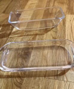 Kangaroo Glass Butter Dish with Lid - Elegant Crystal Glass to Hold Stick of Butter, Block of Cream Cheese & Serving Dish for Dishes & Small Fruits - Clear Butter Tray for Refrigerator & Counter Top 28 71WhzSocFhL