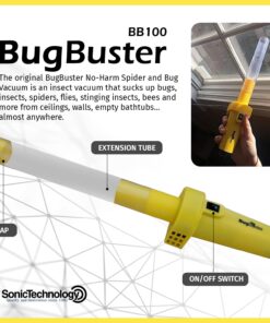Alternative view of Sonic Technology BugBuster BB100, Cordless Bug Vacuum & Catcher for Adults & Kids for Spiders, Insects, Ants, Flies - Battery Operated Insect Catcher w/Tactile Rocker Switch for Easy On/Off Operation