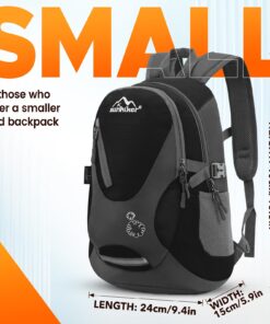 Alternative view of sunhiker Cycling Hiking Backpack Water Resistant Travel Backpack Lightweight SMALL Daypack M0714 Black