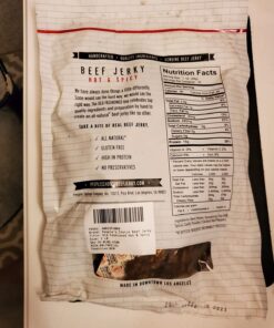 People's Choice Beef Jerky - Old Fashioned - Hot & Spicy - Healthy, Sugar Free, Zero Carb, Gluten Free, Keto Friendly, High Protein Meat Snack - Dry Texture - 1 Pound, 16 oz - 1 Bag 1.00 Pound (Pack of 1) 30 71WjE96ZBpL