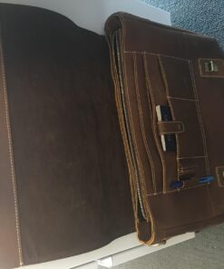 16" Messenger Bag For Men Genuine Leather Vintage Satchel Briefcases RFID Protection Computer Laptop Bag Hunter 51 71WjGvK5MoL