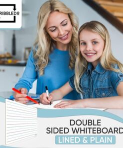 Alternative view of 5 Pack Double Sided Whiteboards Lined Dry Erase Board for Kids Ruled Writing Board Handwriting Practice for Kids Small White Board Dry Erase Boards Lines 9x12 Student 5 Dry Erase Markers Included