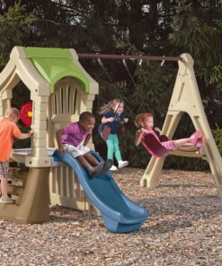 Step2 Play Up Gym Set for Kids, Outdoor Swing Set, Backyard Slide, Swings, Playhouse, & Crawl Space, Two Tier, Easy Set Up, Toddlers Ages 3-6 Years Old 25 71Wk74Qv2L