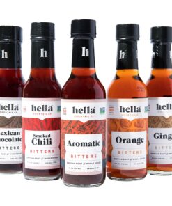 Alternative view of Hella Cocktail Co. 5-Pack Bitters Bar Set (8.5 Fl Oz Total) - Craft Aromatic, Orange, Ginger, Mexican Chocolate, and Smoked Chili Cocktail Bitters Variety Pack 1.7 Ounce (Pack of 5)