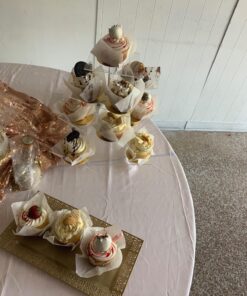 Silver Spoons and More lace Rim 14" x 7.5" Heavyweight Plastic Set of 2 Serving Trays, gold 32 71Wl8TXs8cL