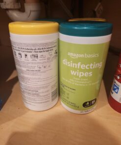 Amazon Basics Disinfecting Wipes, Lemon & Fresh Scent, Sanitizes/Cleans/Disinfects/Deodorizes, White, 340 Count (4 Packs of 85) (Previously Solimo) 85 Count (Pack of 4) 4Pack--2 Lemon, 2 Fresh 27 71WlwBFy9L