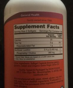 Sunflower Lecithin 1200 mg Soy-Free, Non-GMO - 200 Softgels 200 Count (Pack of 1) 32 71WmVqEVz9L