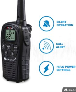 Midland - LXT500VP3, 22 Channel FRS Walkie Talkies with Channel Scan - Extended Range Two Way Radios, Silent Operation, Batteries Included (Pair Pack) (Black) Pair Pack - Black 26 71WnMui75WL