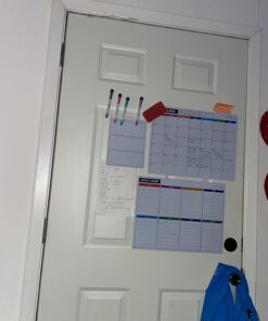 STYLIO Dry Erase Calendar Whiteboard. Set of 3 Magnetic Calendars for Fridge: Monthly, Weekly Organizer & Daily Notepad. Refrigerator & Wall Family Calendar. 4 Fine Point Markers & Eraser Included White 32 71WnQpSMtaL