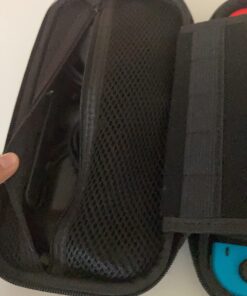 Deruitu Switch Carrying Case Compatible with Nintendo Switch/Switch OLED - Fit AC Charger Adapter - with 20 Game Cartridges Hard Shell Travel Switch Pouch for Console & Accessories Black 54 71WnbKFIuvL 1